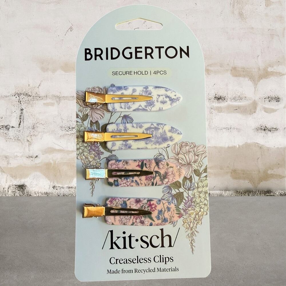 Bridgerton x Kitsch $34 Creaseless Clips in Toile in Bloom